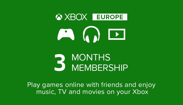 Xbox Live Gold Mitgliedschaft 3 Monate - Europe - Günstige Gamekeys kaufen